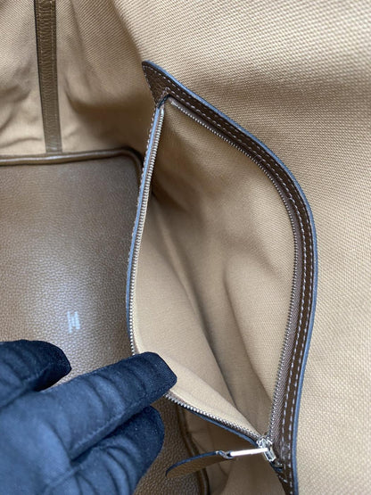 エルメス HERMES ピュールサングル U刻印 チャイ・カカオ  トワル トリヨンクレマンス ユニセックス トートバッグ 茶色 2022年製 管理番号：9036