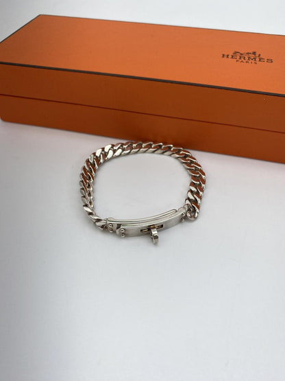 HERMES エルメス ケリーグルメット TPM ブレスレット SHサイズ AG925 シルバー 管理番号：9120