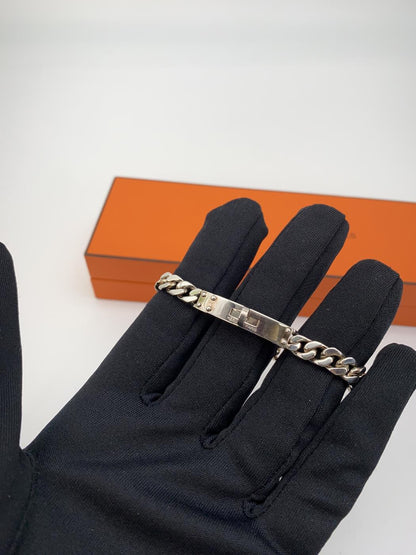 HERMES エルメス ケリーグルメット TPM ブレスレット SHサイズ AG925 シルバー 管理番号：9120
