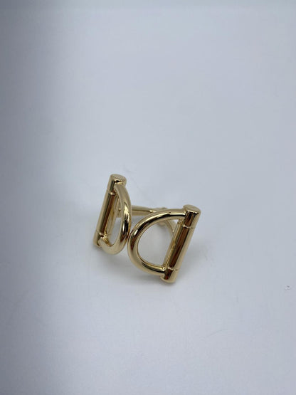 【新品同様】エルメス HERMES スカーフリング 90 ドゥブルD ゴールド 箱 保存袋付 管理番号：9160