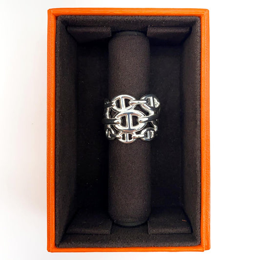 【新品同様】HERMES エルメス シェーヌダンクル アンシェネGM #57 シルバー リング 指輪 Ag925 SV925 管理番号：9171