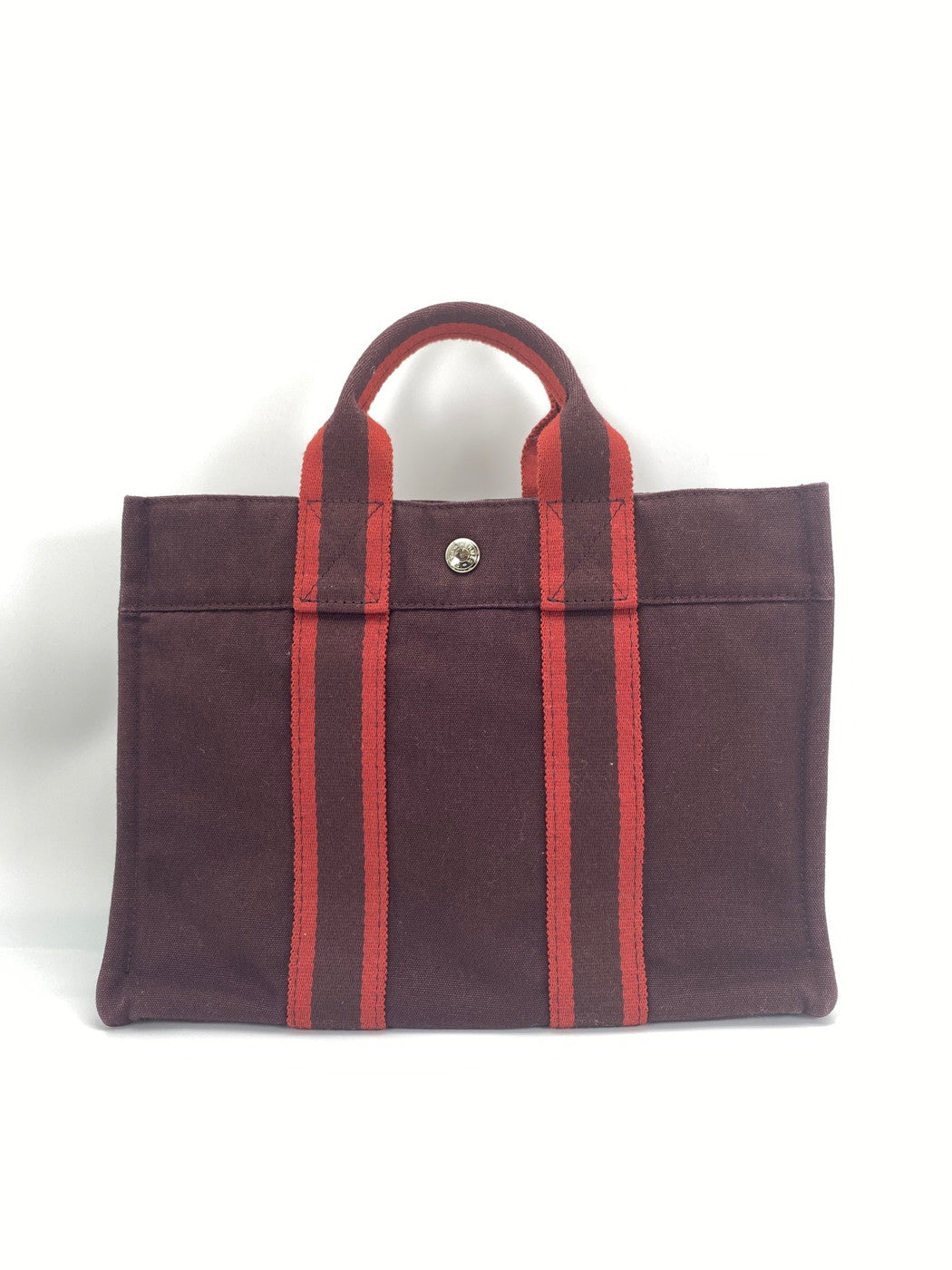 爱马仕 Foul Tote PM 手提包，帆布，波尔多红，参考编号：9211