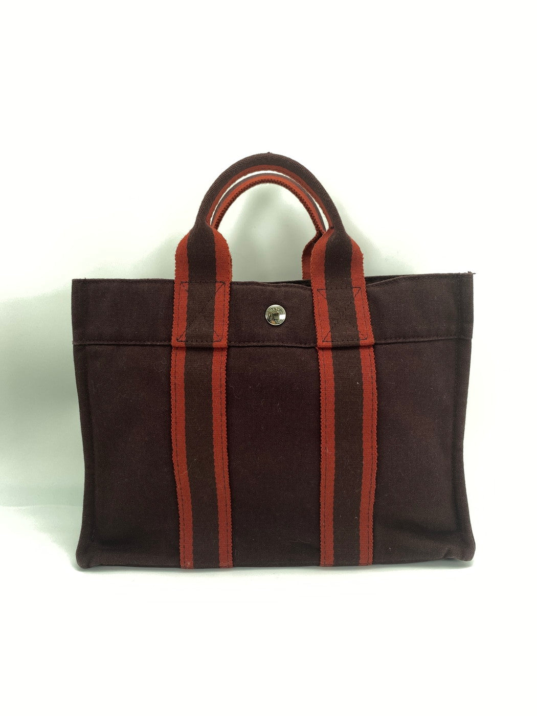 爱马仕 Foul Tote PM 手提包，帆布，波尔多红，参考编号：9211