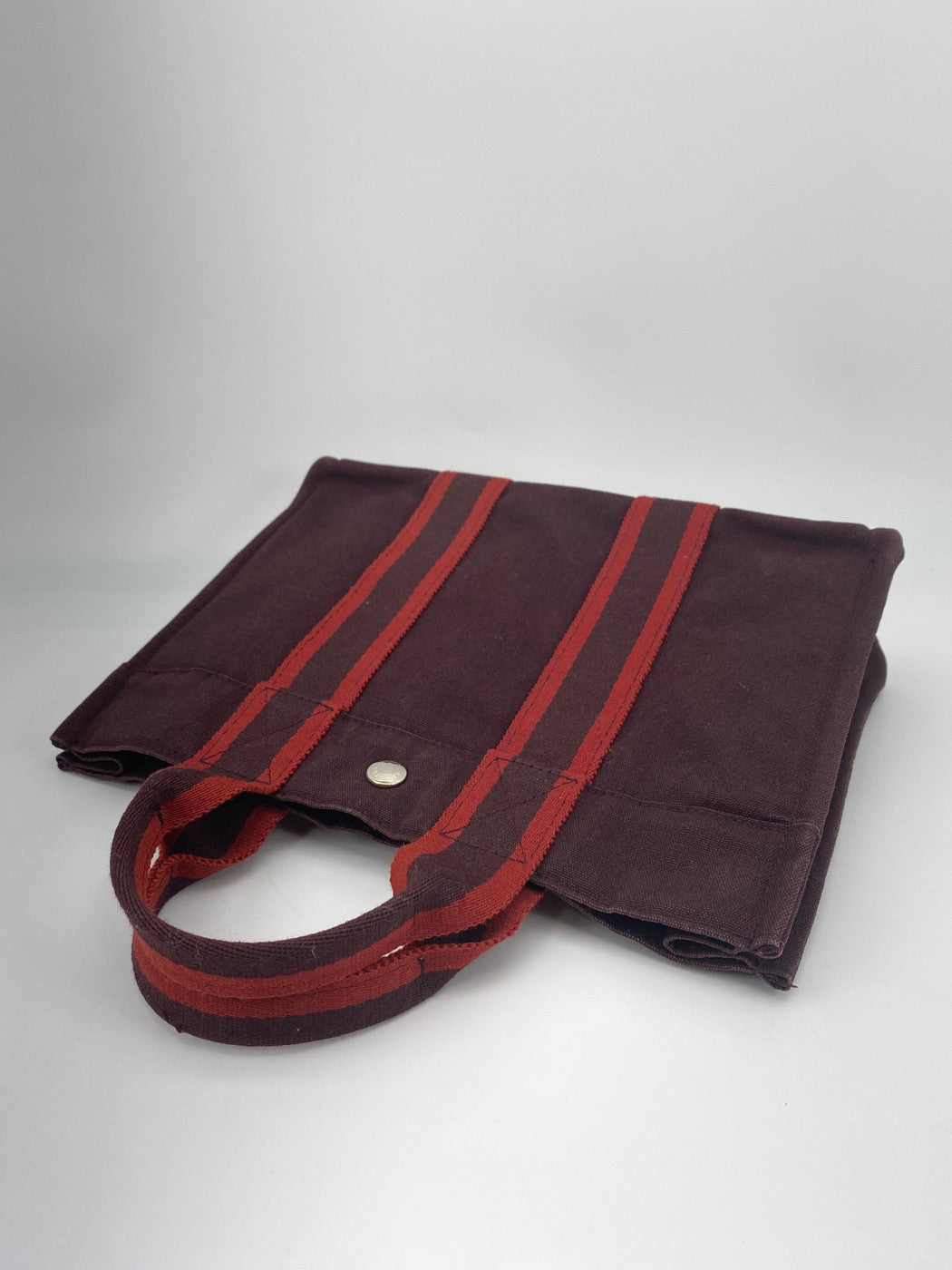 爱马仕 Foul Tote PM 手提包，帆布，波尔多红，参考编号：9211