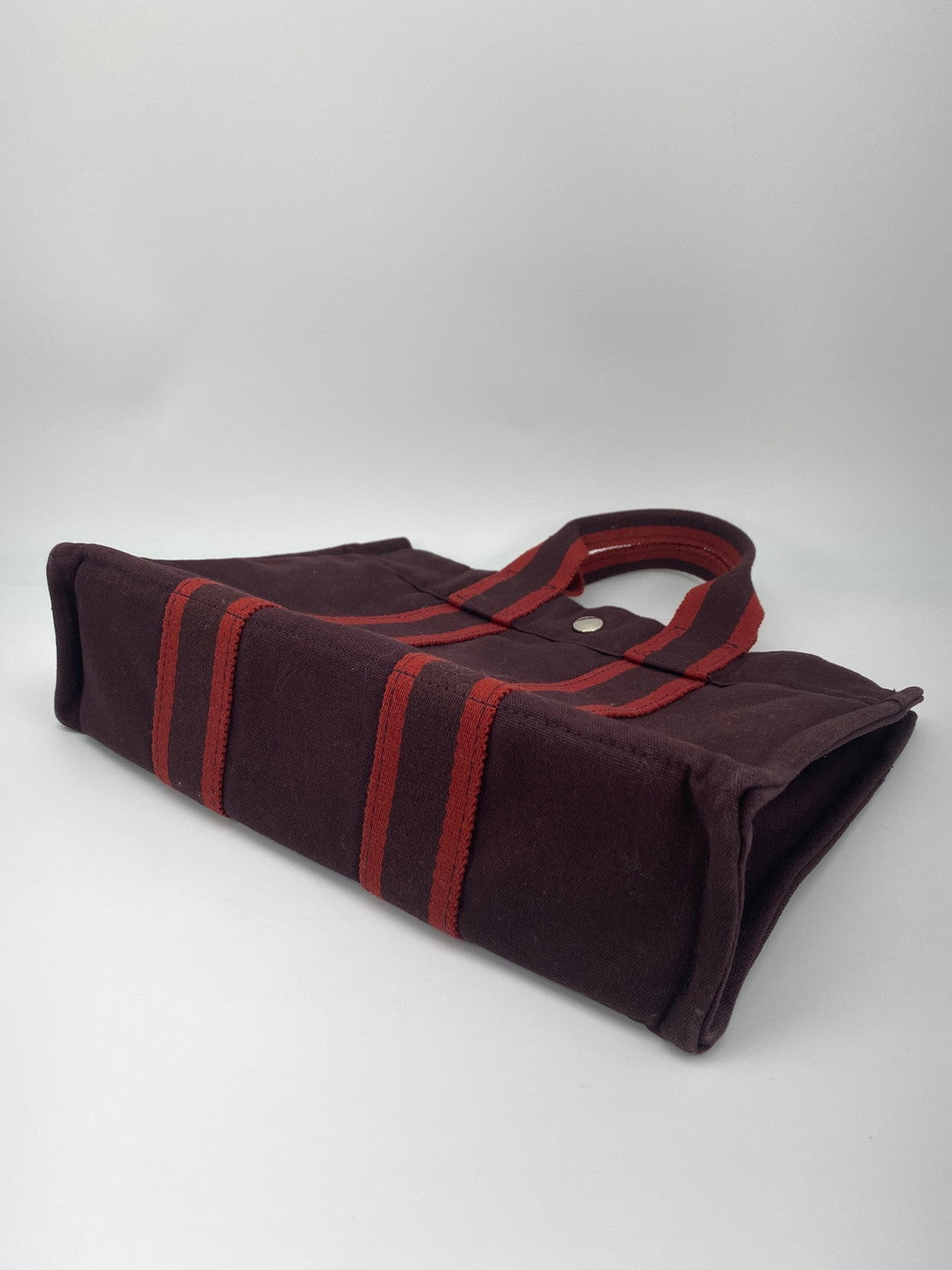 爱马仕 Foul Tote PM 手提包，帆布，波尔多红，参考编号：9211