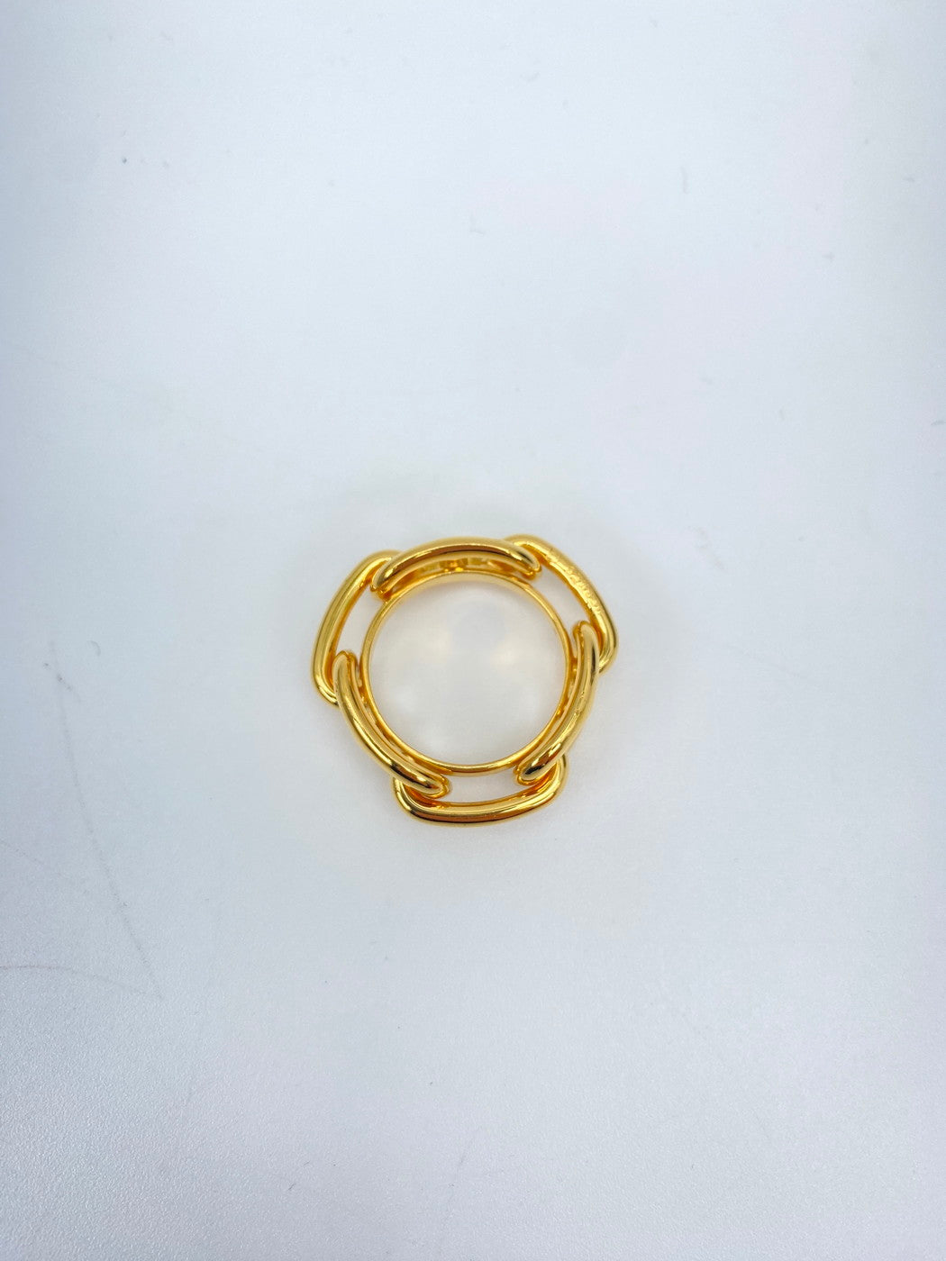 爱马仕 Chaine d'Ancre 丝巾戒指，金色，GP 控制编号：9224