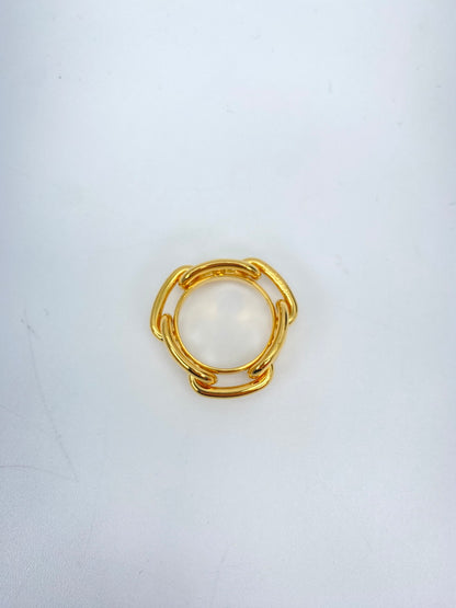 爱马仕 Chaine d'Ancre 丝巾戒指，金色，GP 控制编号：9224