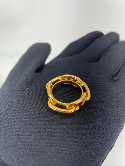 爱马仕 Chaine d'Ancre 丝巾戒指，金色，GP 控制编号：9224