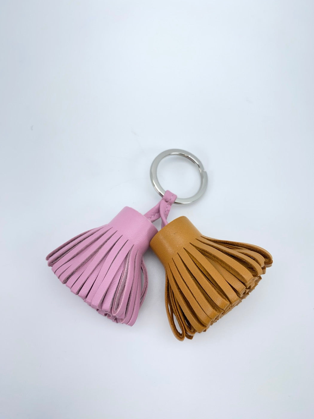 HERMES カルメン ウノドス シルベストル セサミ ピンク ブラウン チャーム キーホルダー 管理番号：9243