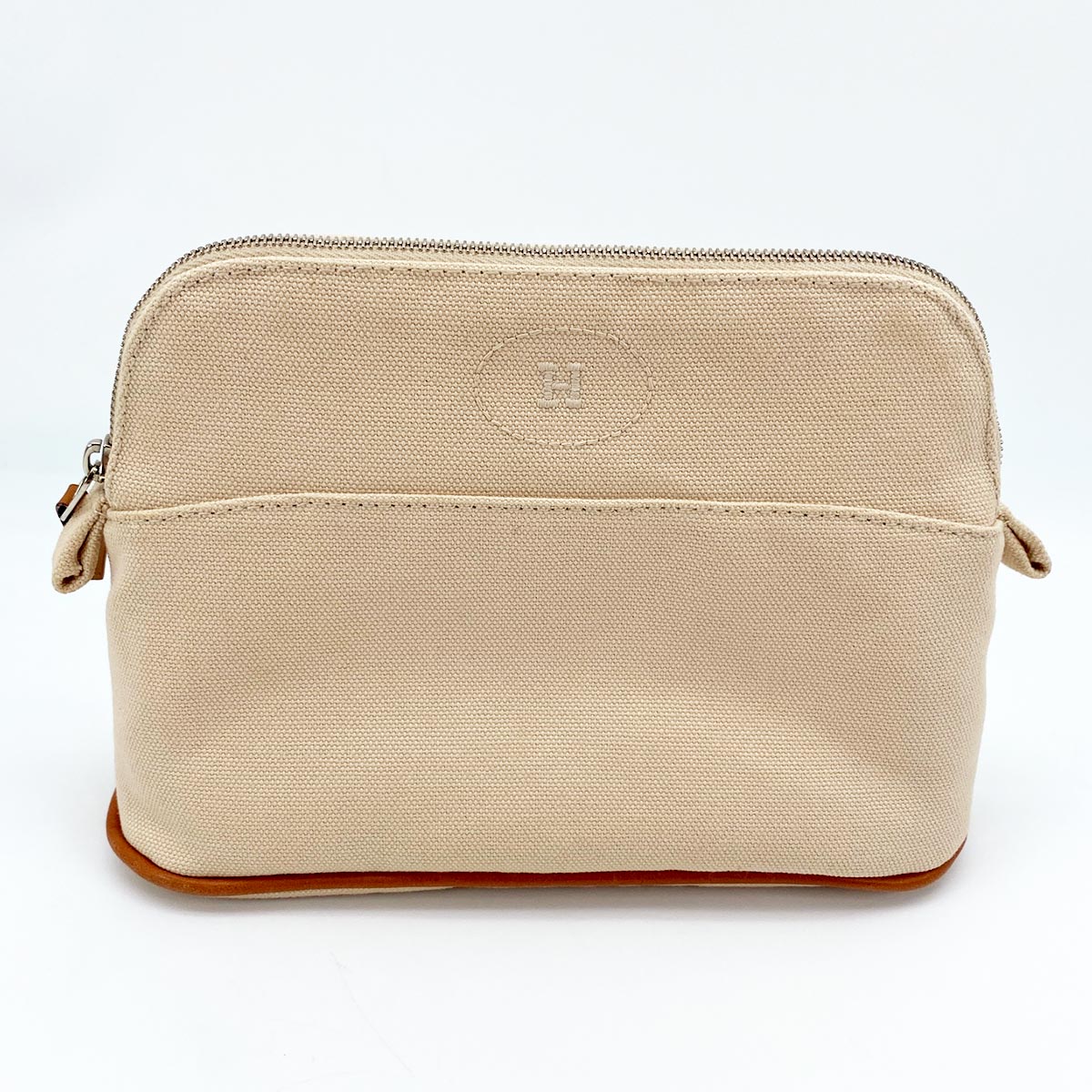 爱马仕 Bolide PM 迷你化妆包 米色/银色 Bolide 迷你化妆包 棉质天然米色 参考编号：9269