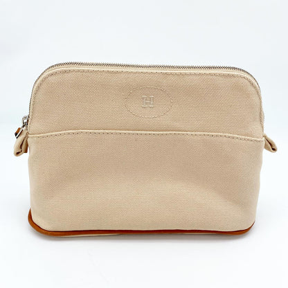 爱马仕 Bolide PM 迷你化妆包 米色/银色 Bolide 迷你化妆包 棉质天然米色 参考编号：9269