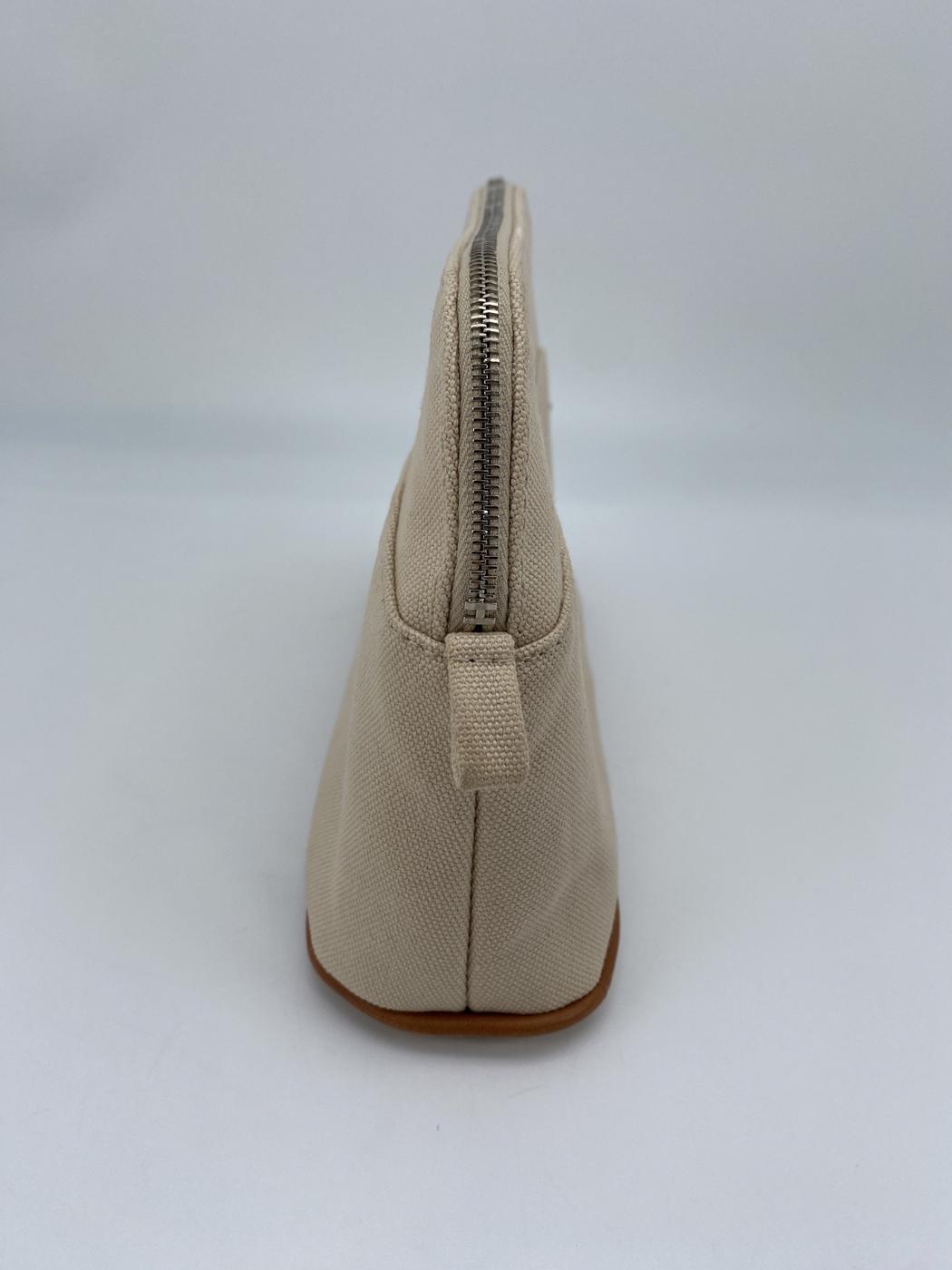 爱马仕 Bolide PM 迷你化妆包 米色/银色 Bolide 迷你化妆包 棉质天然米色 参考编号：9269