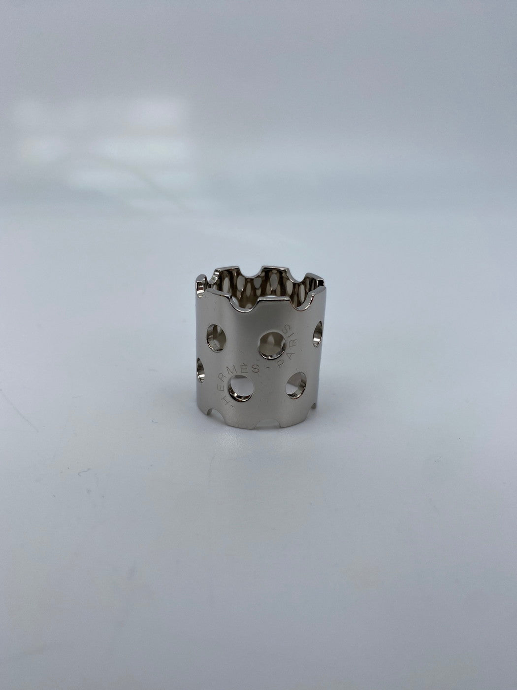 爱马仕丝巾环，银色金属，冲孔，丝巾扣，控制编号：9337