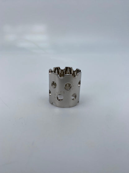 爱马仕丝巾环，银色金属，冲孔，丝巾扣，控制编号：9337