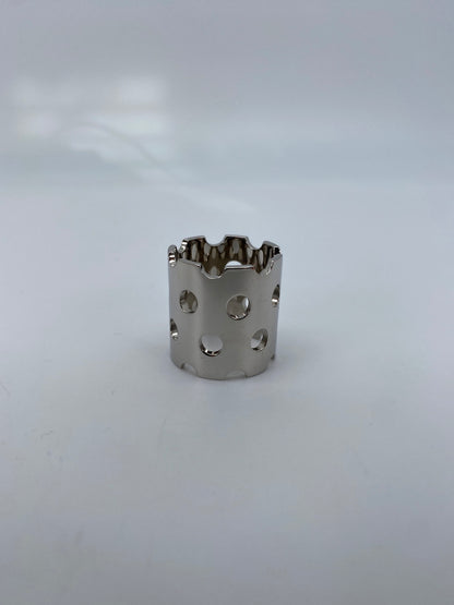 爱马仕丝巾环，银色金属，冲孔，丝巾扣，控制编号：9337