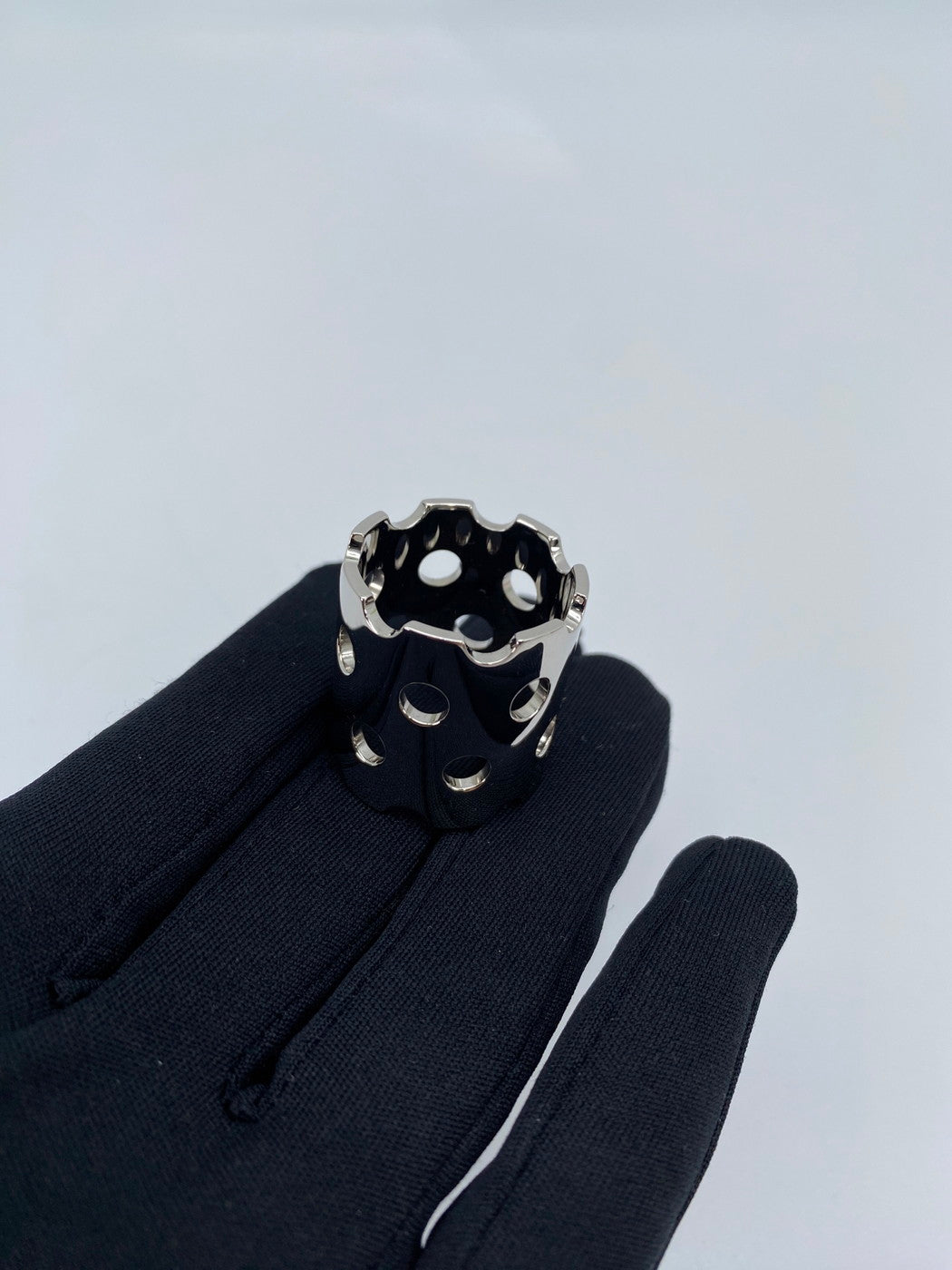 爱马仕丝巾环，银色金属，冲孔，丝巾扣，控制编号：9337