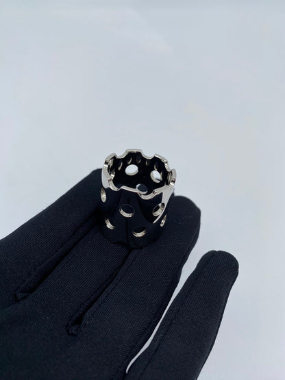 爱马仕丝巾环，银色金属，冲孔，丝巾扣，控制编号：9337