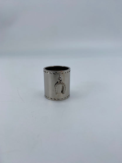 爱马仕银质马蹄形金属丝巾环，参考编号：9345