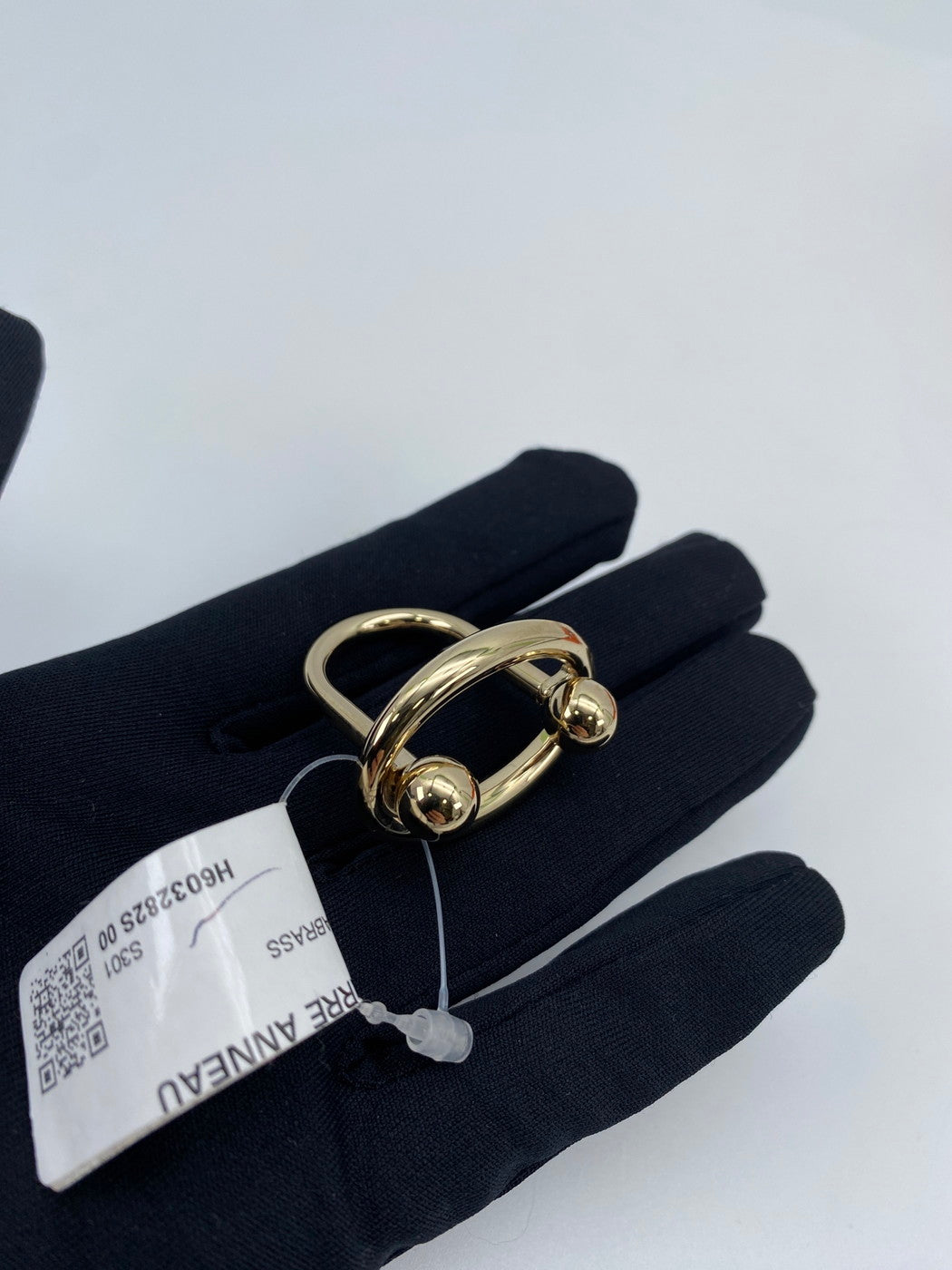 HERMES エルメス Satellite サテライト スカーフリング ゴールド 管理番号：9375