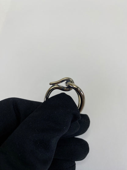 爱马仕 Jumbo Hook 丝巾环，银色，带盒，参考编号：9544