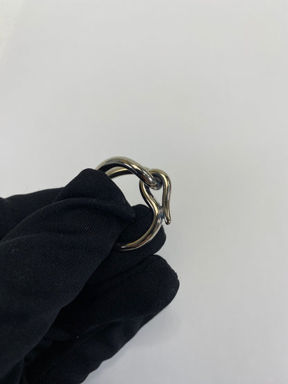 爱马仕 Jumbo Hook 丝巾环，银色，带盒，参考编号：9544