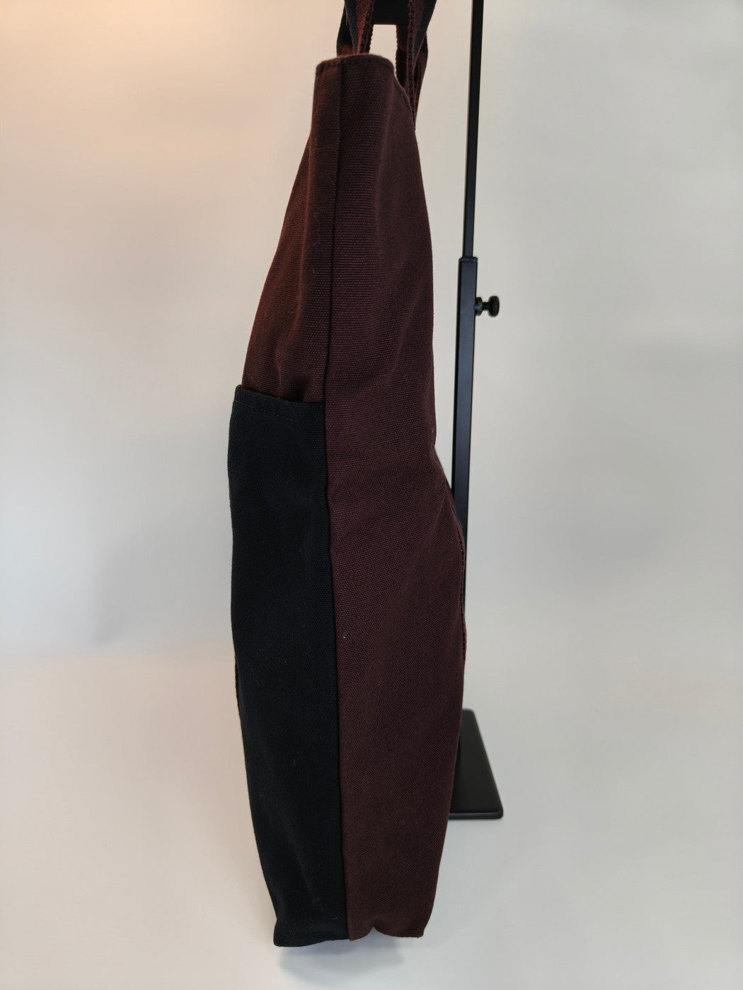 爱马仕 Hermès Foul Tou Cabas 帆布双色波尔多黑托特包 参考编号：9692
