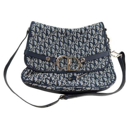 Christian Dior クリスチャン ディオール トロッター ショルダーバッグ 斜め掛け ネイビー 管理番号：10032