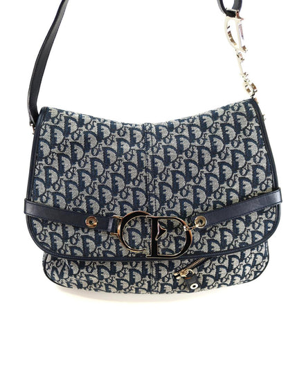 Christian Dior クリスチャン ディオール トロッター ショルダーバッグ 斜め掛け ネイビー 管理番号：10032