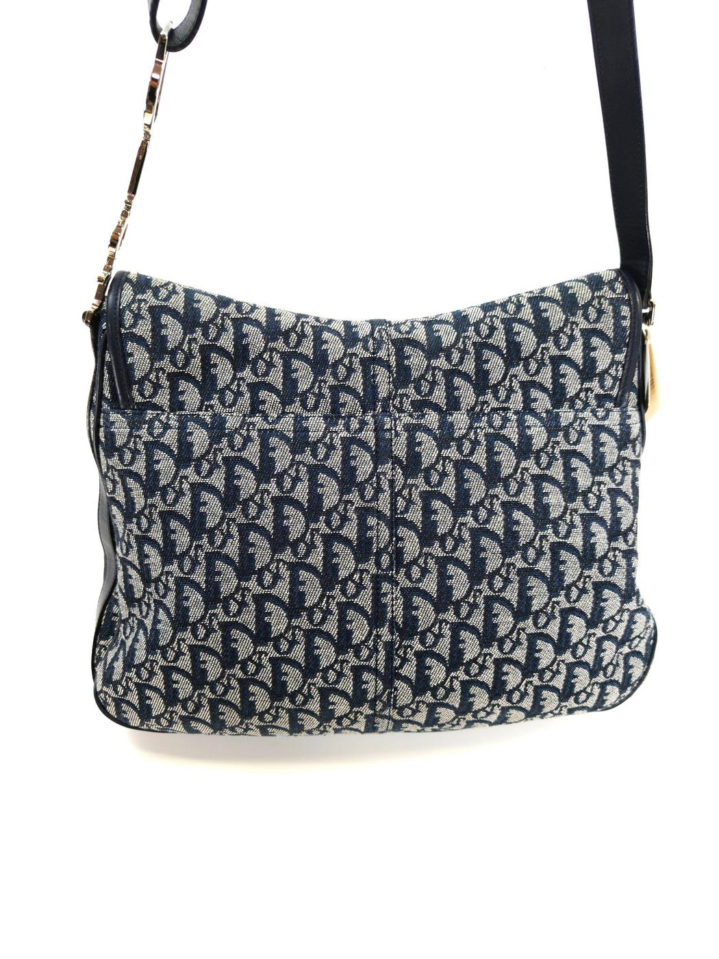 Christian Dior クリスチャン ディオール トロッター ショルダーバッグ 斜め掛け ネイビー 管理番号：10032