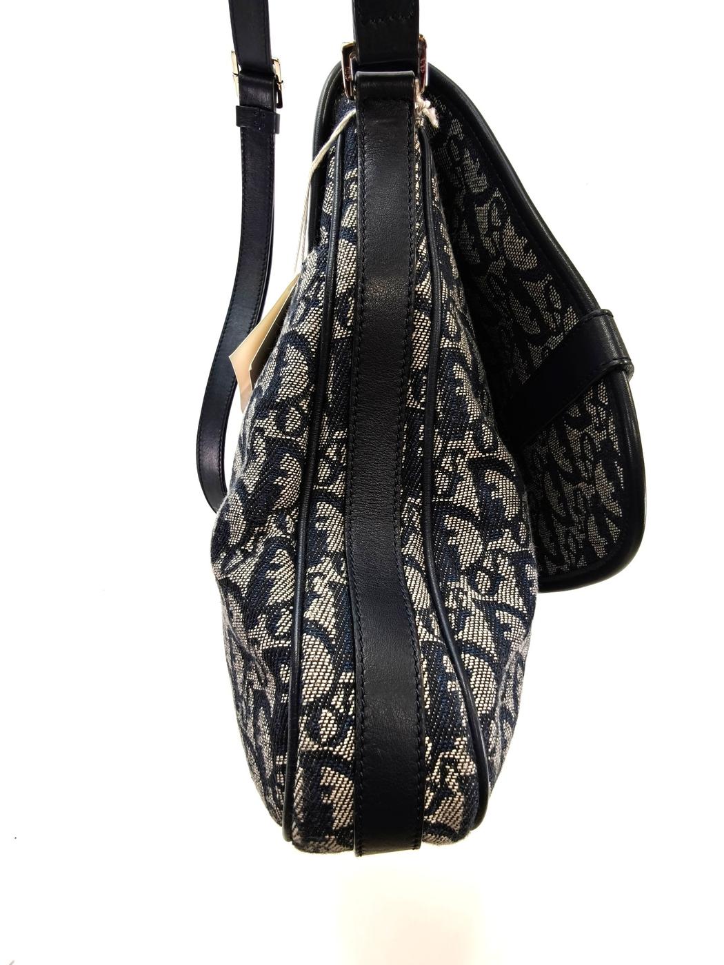 Christian Dior クリスチャン ディオール トロッター ショルダーバッグ 斜め掛け ネイビー 管理番号：10032