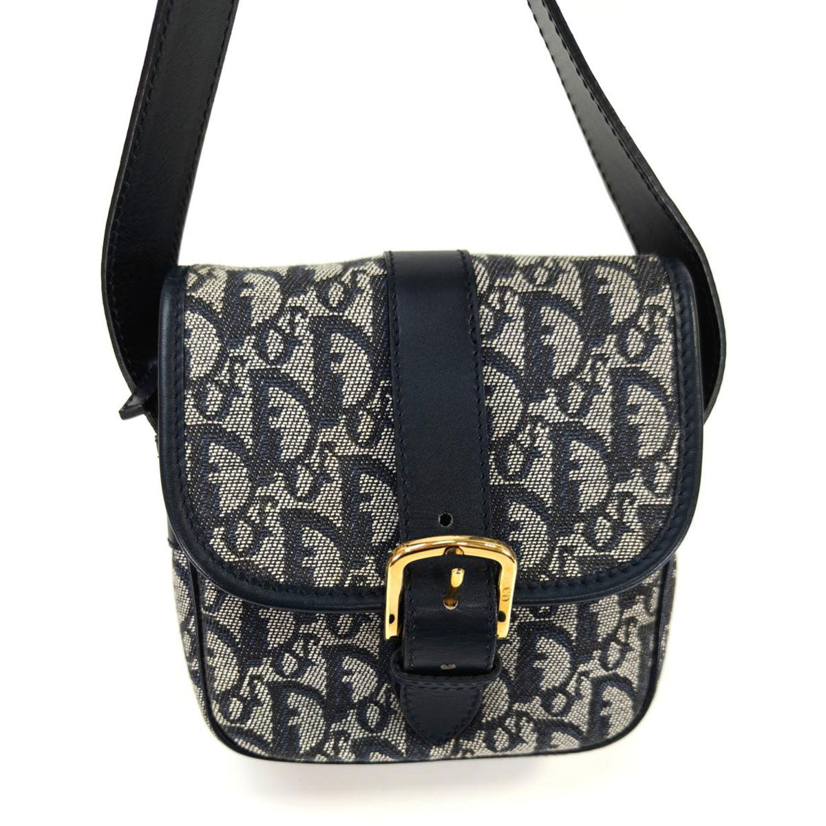 Dior ディオール ショルダーバッグ トロッター 総柄 レザー キャンバス ブラック 管理番号：10116