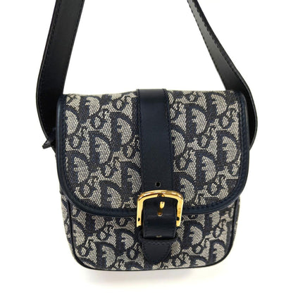 Dior ディオール ショルダーバッグ トロッター 総柄 レザー キャンバス ブラック 管理番号：10116