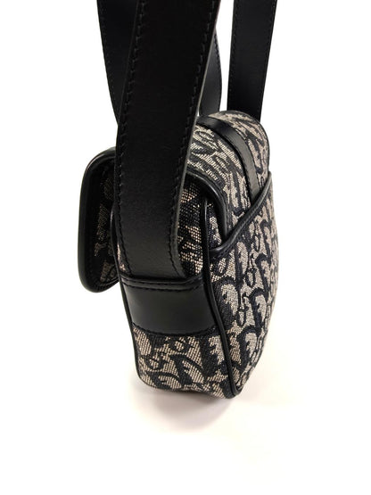 Dior ディオール ショルダーバッグ トロッター 総柄 レザー キャンバス ブラック 管理番号：10116