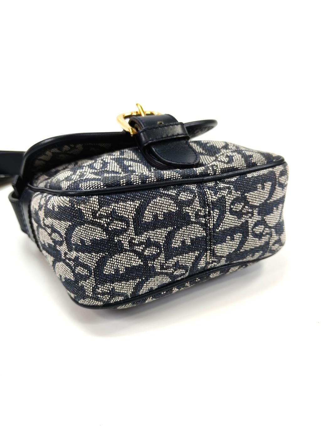 Dior ディオール ショルダーバッグ トロッター 総柄 レザー キャンバス ブラック 管理番号：10116