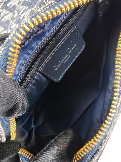 Dior ディオール ショルダーバッグ トロッター 総柄 レザー キャンバス ブラック 管理番号：10116