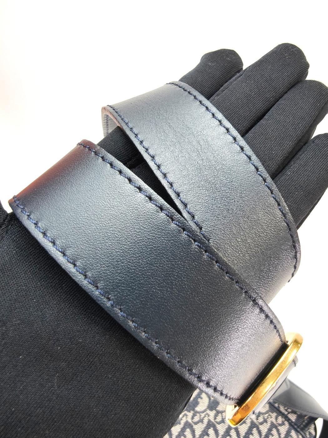 Dior ディオール ショルダーバッグ トロッター 総柄 レザー キャンバス ブラック 管理番号：10116