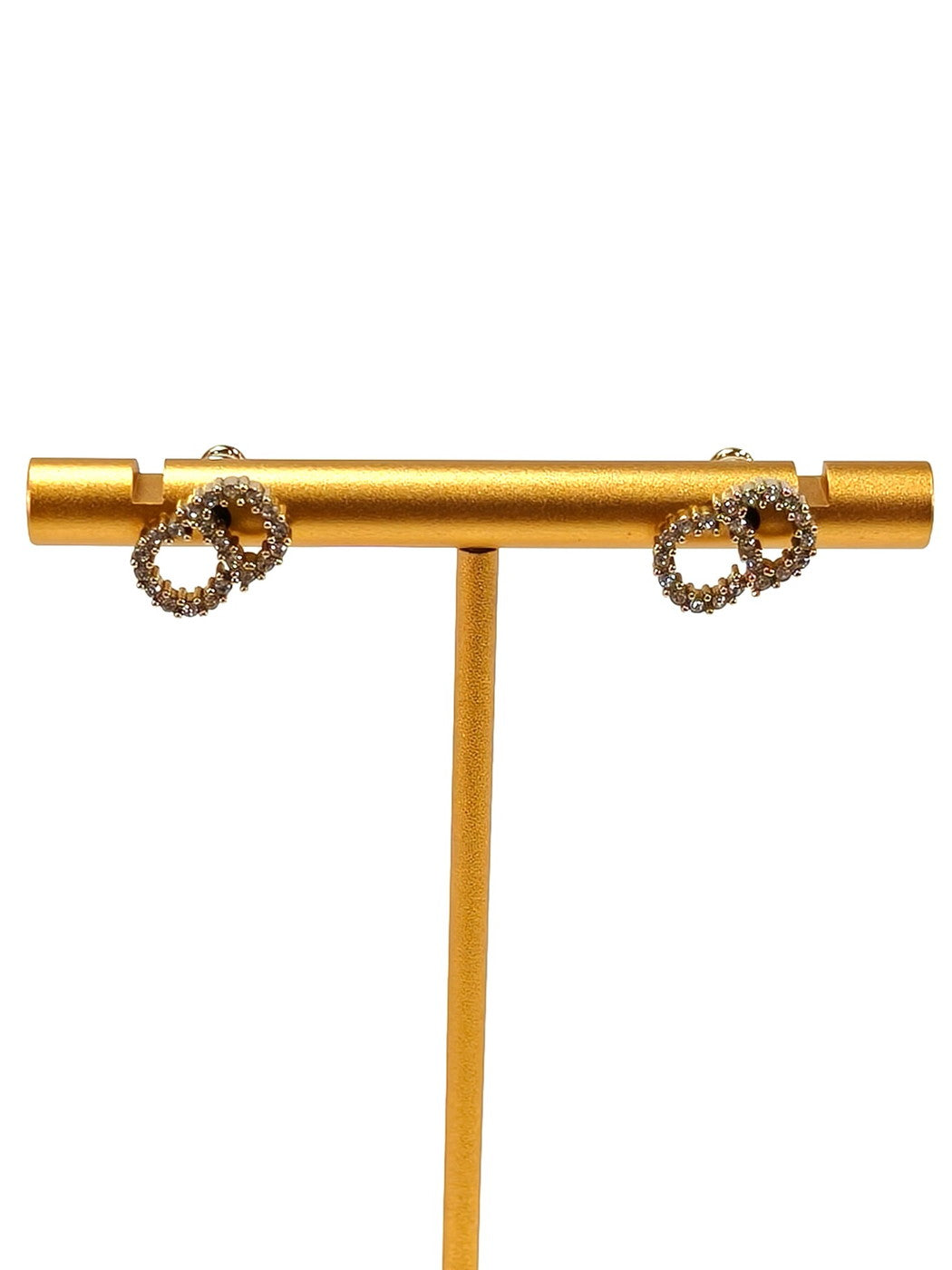 Dior クリスチャンディオール CLAIR D LUNE CDロゴ ラインストーン ピアス ゴールド 管理番号：10131