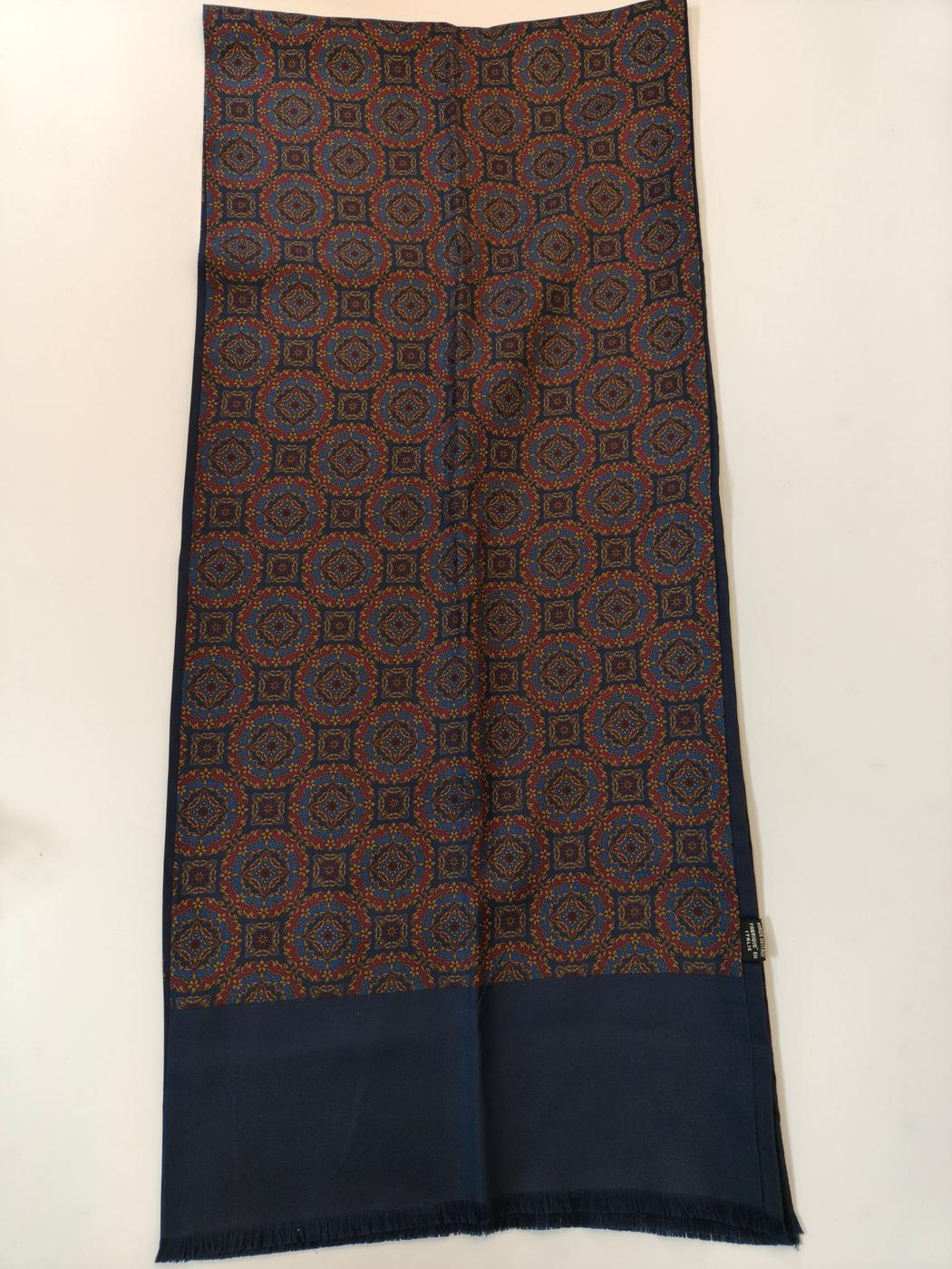 Christian Dior ディオール シルク スカーフ ネイビー 管理番号：10464