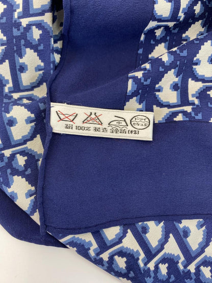 Christian Dior 迪奥 Oblique 印花丝巾 海军蓝 商品编号：10800