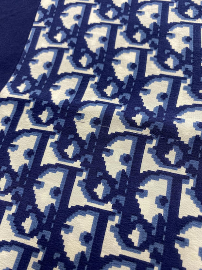 Christian Dior 迪奥 Oblique 印花丝巾 海军蓝 商品编号：10800