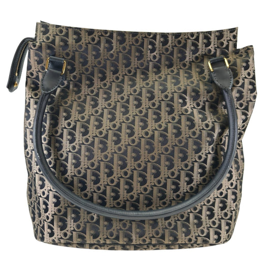 Christian Dior Dior Vintage Trotter Tote Bag Black x Brown Control number: 10823