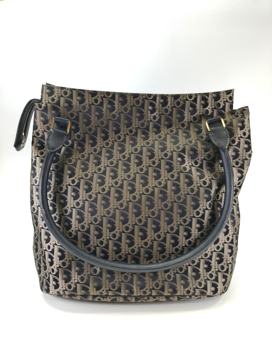 Christian Dior Dior Vintage Trotter Tote Bag Black x Brown Control number: 10823