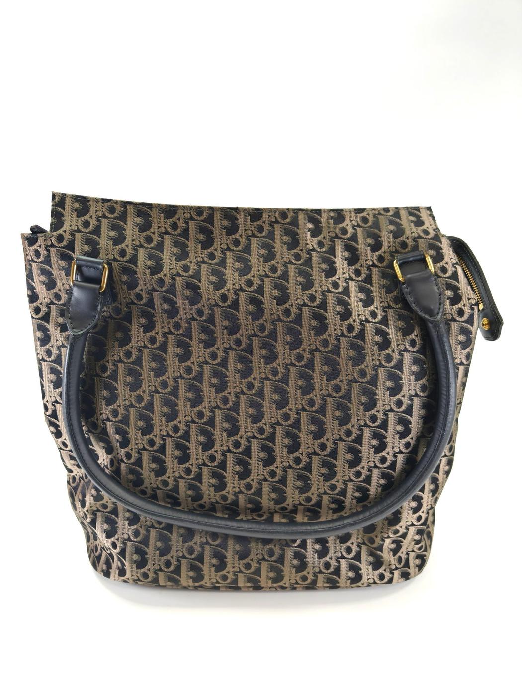 Christian Dior Dior Vintage Trotter Tote Bag Black x Brown Control number: 10823