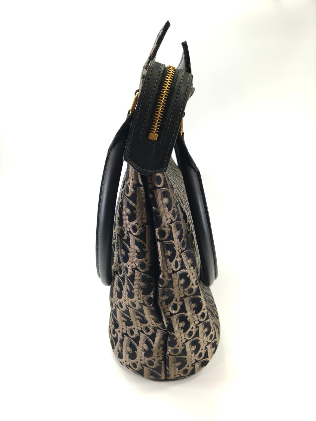 Christian Dior Dior Vintage Trotter Tote Bag Black x Brown Control number: 10823