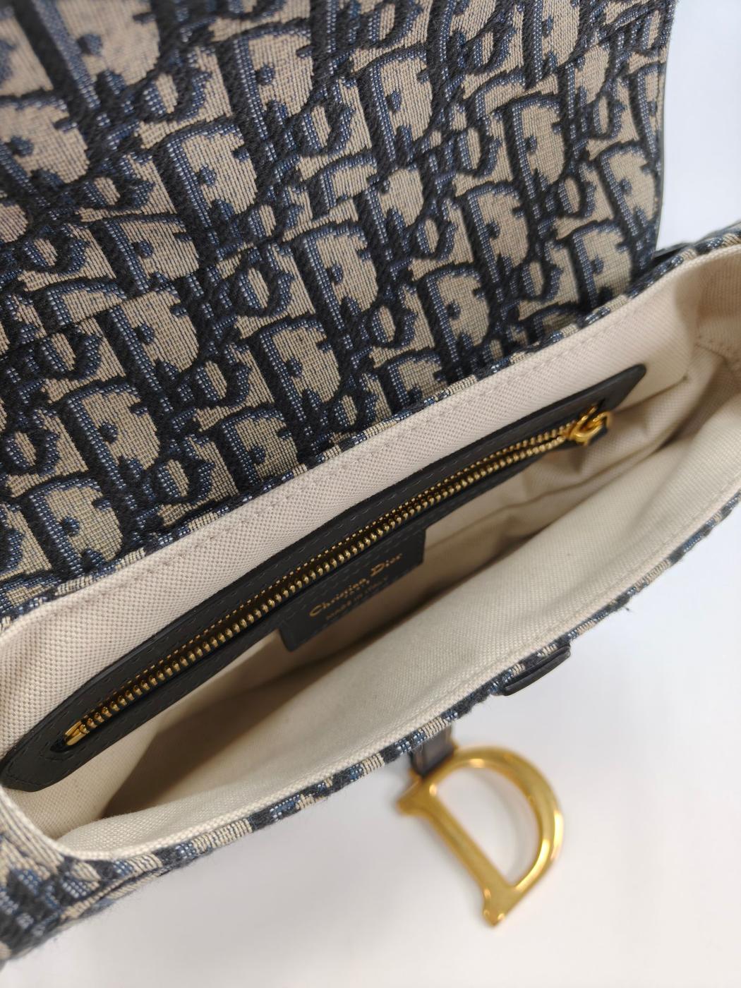 Dior ディオール トロッター サドルバッグ 2Way ショルダーバッグ ネイビー 管理番号：11048