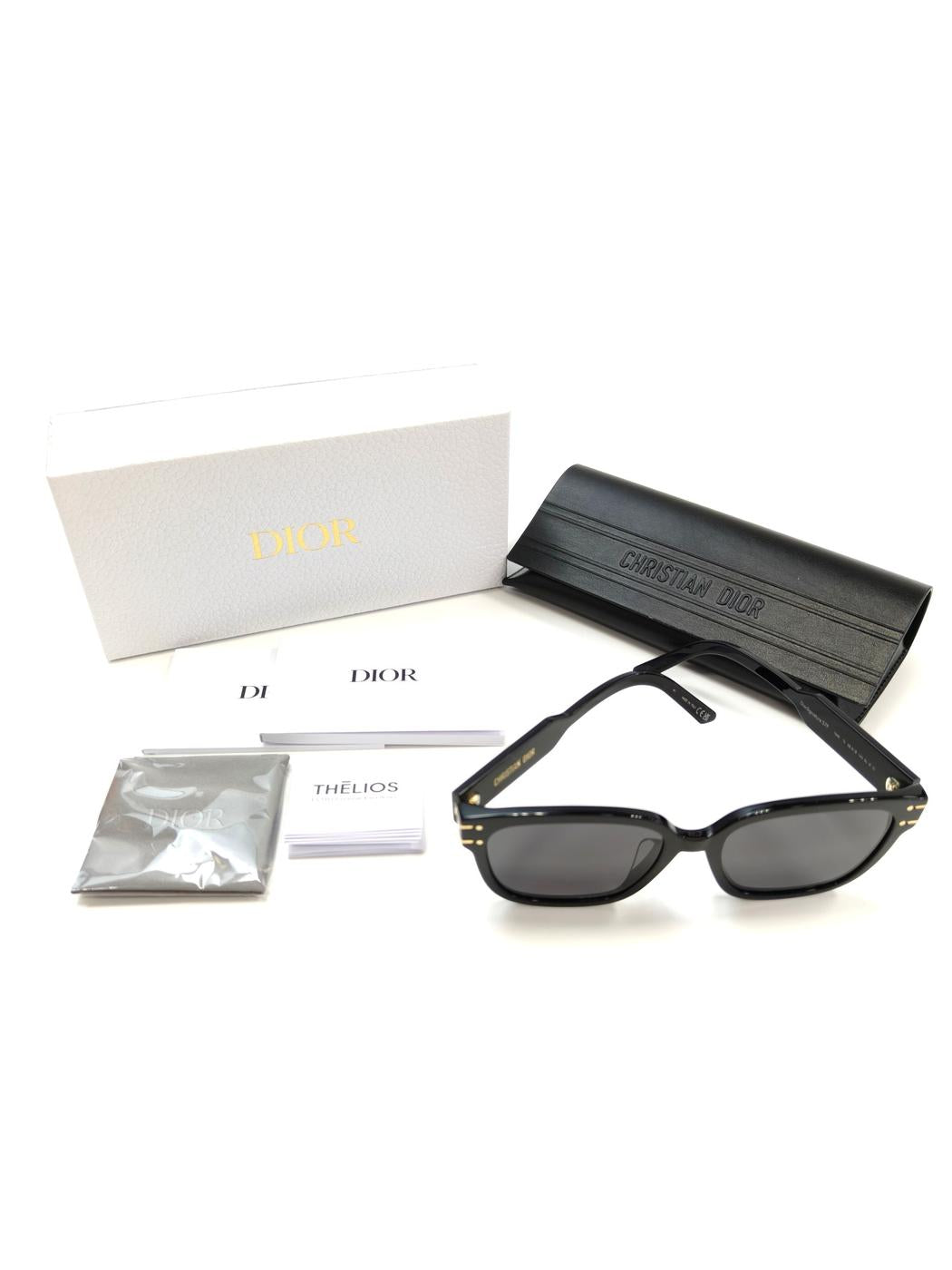 Christian Dior ディオール Signature S7F スクエアサングラス ブラック 管理番号：11091