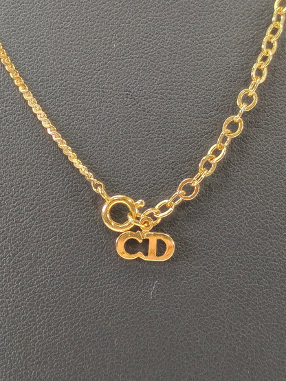 Christian Dior ディオール CDロゴ ネックレス ゴールド 管理番号：11097