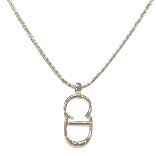 Christian Dior ディオール CDロゴ ネックレス シルバー 管理番号：11100