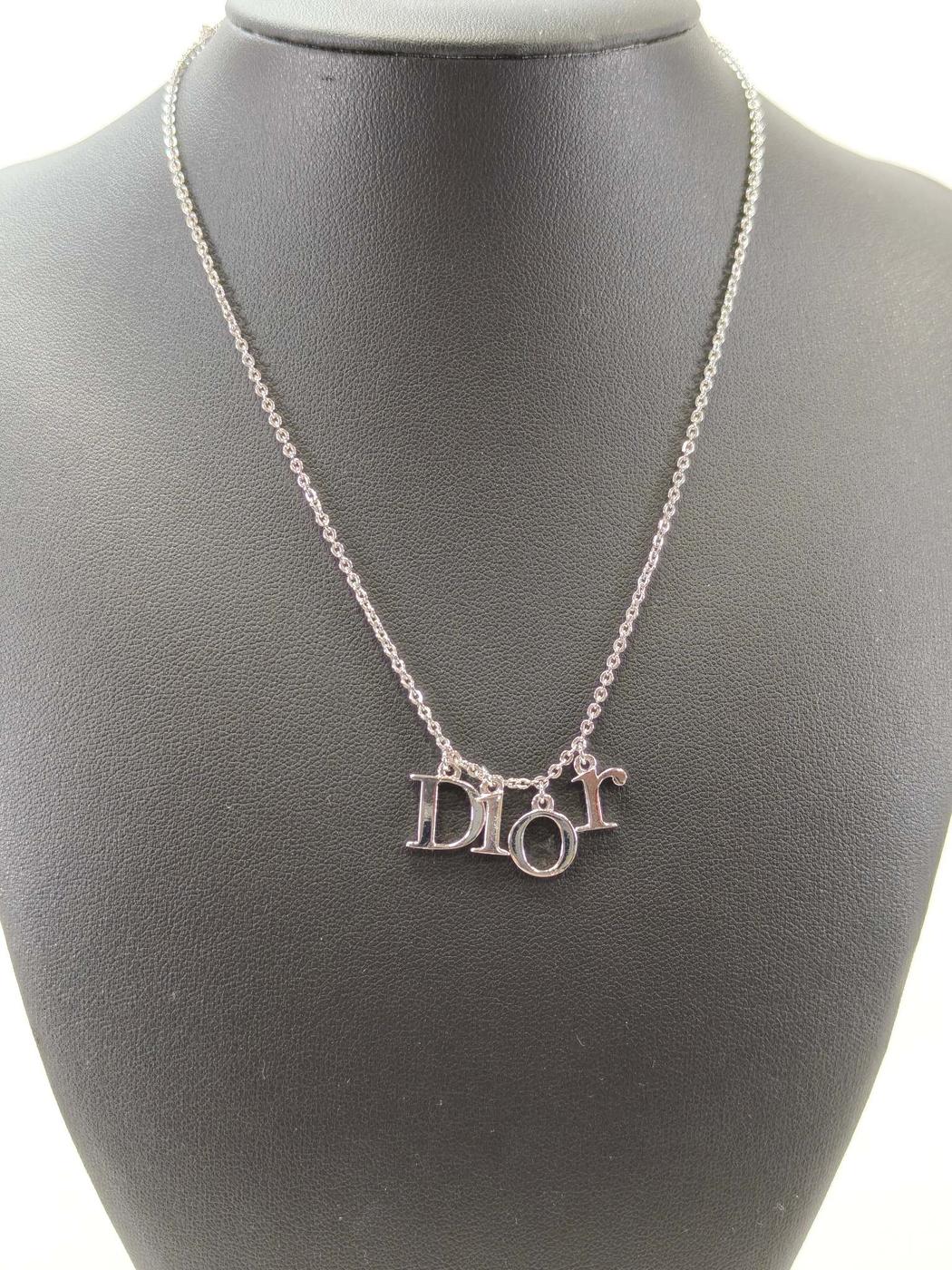 Christian Dior 迪奥 标志项链 银色 管理编号：11102