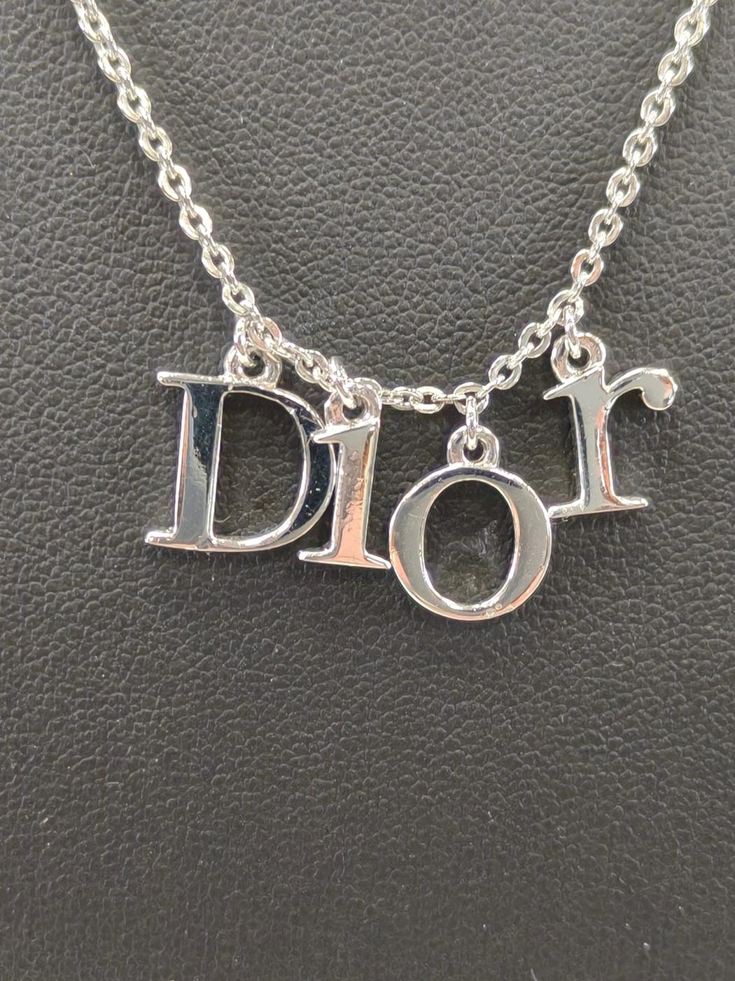 Christian Dior 迪奥 标志项链 银色 管理编号：11102